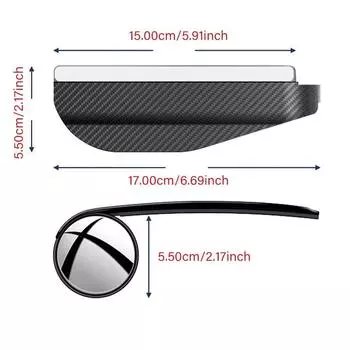 Автомобильное зеркало заднего вида Rain Eyebrow Carbon Fiber Автомобильные боковые зеркала Protector Blind Spot Mirror Visor Rain Shield Автомобильные аксессуары