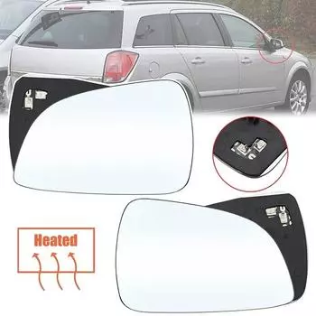 Автомобильное зеркало заднего вида с подогревом, стекло в сборе для Vauxhall Astra H 2009 2010 2011, автозапчасти