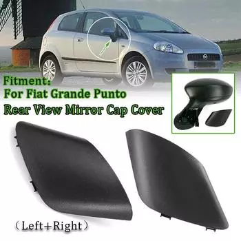 Автомобильные аксессуары для Fiat Grand Punto 735596884 Крышка зеркала заднего вида Черная боковая дверь автомобиля Крышка бокового зеркала заднего вида Left