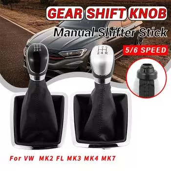 Автомобильные аксессуары для Ford Focus 2 MK2 FL C-MAX 2006-2011 MK3 MK4 MK7 Galaxy 5/6-ступенчатая ручка переключения передач с кожаным пылезащитным чехлом
