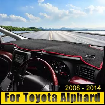 Автомобильные аксессуары для Toyota Alphard Vellfire AH20 2008-2010 2011 2012 2013 2014, приборная панель, избегайте света, анти-УФ-коврик LHD Black Side