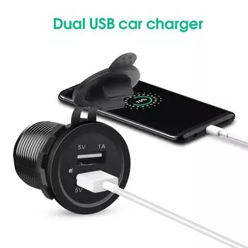Автомобильные розетки зарядное устройство Dual USB 5V 3.1A 12V со светодиодной подсветкой водонепроницаемый адаптер питания розетка для автомобиля лодки грузовика мотоцикла для iPhone