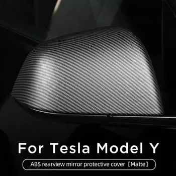 Автомобильный ABS боковая дверная зеркальная крышка для Tesla Model Y, авто внешние аксессуары, боковая крышка зеркала заднего вида, отделка красный