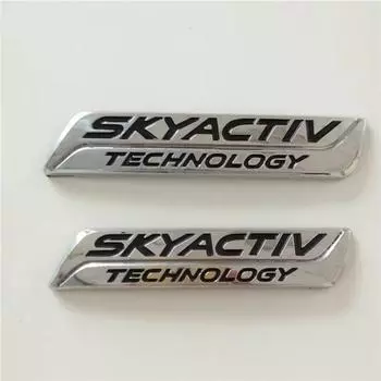 Автомобильный АБС-пластик, хромированная эмблема SKYACTIV TECHNOLOGY, задняя наклейка, заводская табличка, значок, наклейка, символ для M/azda серебряный