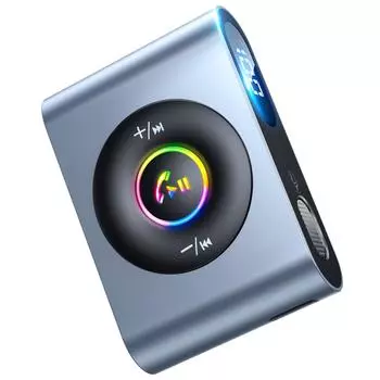 Автомобильный адаптер Bluetooth 5.3, стереоаудио Hi-Fi, Aux для комплекта громкой связи, шумоподавление, дополнительный приемник Bluetooth, разъем 3,5 мм для автомобильной аудиосистемы 5.14*3.5*1.34cm синий/чёрный