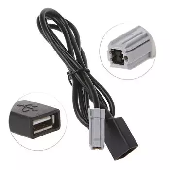 Автомобильный Aux o Media Провод для USB-адаптера Коннектор для EZ чёрный