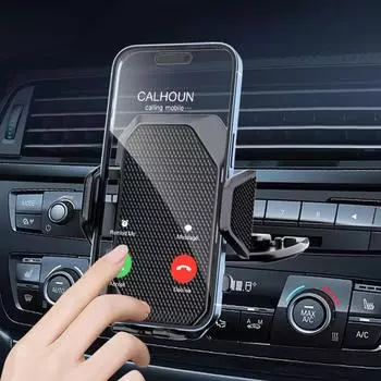 Автомобильный держатель для телефона с двумя зажимами и слотом для компакт-дисков, автоматическое крепление 3s, установка и защита от ударов для iPhone 15 Pro Max/14/13/Xiaomi/Samsung Galaxy чёрный