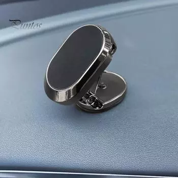 Автомобильный держатель для телефона, складной, вращающийся на 360 градусов, магнитный автомобильный навигационный держатель для мобильного телефона для вождения чёрный