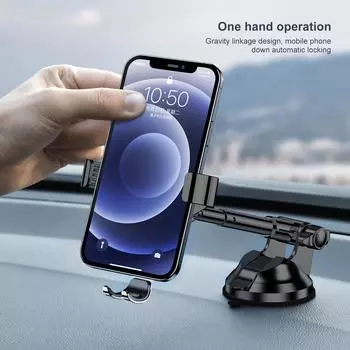 Автомобильный держатель для телефона Sucker GPS Telefon для iPhone 13 12 Pro Max Xiaomi Huawei Samsung Подставка для мобильного телефона Держатель для мобильного телефона в автомобиле чёрный