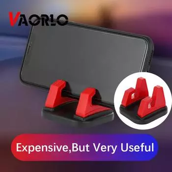 Автомобильный держатель для телефона VAORLO, мягкий силиконовый противоскользящий коврик, подставка для мобильного телефона, поддержка автомобильного GPS, кронштейн для приборной панели чёрный