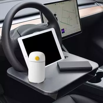 Автомобильный держатель на стол, руль, автомобильный ноутбук, компьютер, настольное крепление, подставка, стол, рабочая тележка, напиток, еда, кофе, товары, держатель, поднос чёрный