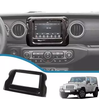 Автомобильный GPS-навигатор, декоративная крышка, рамки, наклейки для Jeep Wrangler JL Gladiator JT 2018-2022, внутренние молдинги серебряный