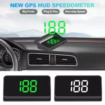 Автомобильный HD-дисплей, GPS-спидометр, скорость, KMH, цифровой HUD, проектор на лобовое стекло для всех автомобилей, аксессуары для автоэлектроники