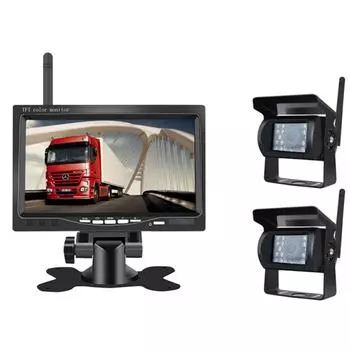 Автомобильный монитор 7-дюймовый TFT LCD дисплей беспроводной резервный монитор камеры для автобуса автомобиль заднего вида домашний монитор камеры наблюдения 1PCS