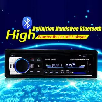 Автомобильный MP3-плеер с Bluetooth, стерео, 4X60 Вт, автомобильный радиоприемник, 12 В, встроенный в приборную панель 1 Din, FM-приемник с дополнительным входом чёрный