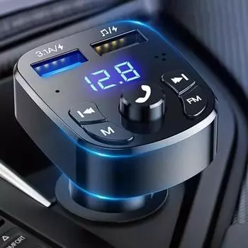 Автомобильный Mp3-плеер с двумя USB-разъемами, быстрое зарядное устройство, FM-приемник Bluetooth, Bluetooth-совместимый 5,0-Fm-передатчик, USB-флеш-накопитель, автомобильный комплект