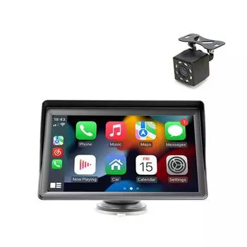Автомобильный MP5-плеер, совместимый с Carplay, беспроводной стереосистемой с 7-дюймовым сенсорным экраном, совместимый с Bluetooth, 5.1, громкой связью