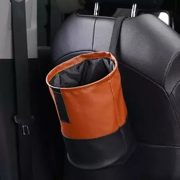 Автомобильный мусорный бак складной выдвижной подвесной мусорный бак водонепроницаемый кожаный органайзер для мусора переносная мусорная корзина