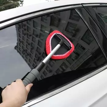 Автомобильный очиститель для стекол Автомобильные аксессуары Щетка для мытья лобового стекла автомобиля Устранитель тумана для мытья окон Телескопический очиститель для стекол зелёный