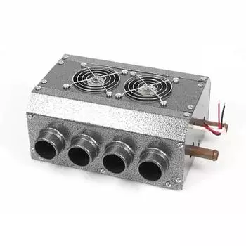 Автомобильный подторпедный 12V обогреватель двухсторонний 8 портов 14 проходов полностью медный змеевик 26.5*17.5*11см