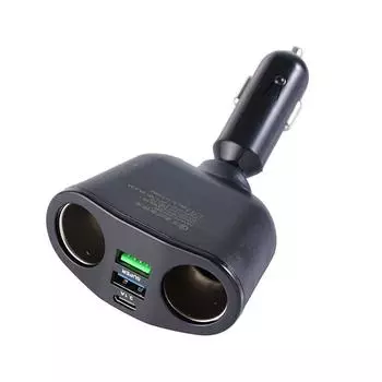 Автомобильный прикуриватель Разветвитель PD QC3.0 Быстрая зарядка 2USB зарядное устройство 5 портов для мобильного телефона DVR зарядка двойная розетка