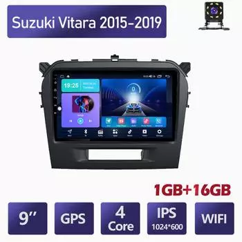 Автомобильный радиоприемник 2DIN для Suzuki Vitara 2015-2019 9-дюймовый автомобильный мультимедийный плеер на базе Android, GPS-навигация, головное устройство, Wi-Fi, 1 + 16 ГБ