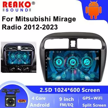 Автомобильный радиоприемник Android Auto для Mitsubishi Mirage Attrage 2012-2018 Space Star 2014 мультимедийный плеер GPS Naigation Stereo HU 1+32CP 4led