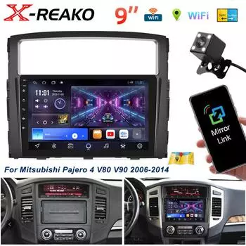 Автомобильный радиоприемник Carplay Android, мультимедийный стереоплеер, Wi-Fi, GPS-навигация для Mitsubishi Pajero 2008-2016