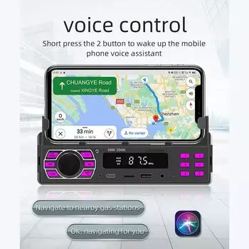 Автомобильный радиоприемник MP3-плеер A2DP USB TF Remote Audio Systems Stereo Tuner