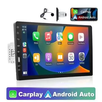 Автомобильный радиоприемник REAKOSOUND 1 Din, 9 дюймов, HD, сенсорный экран, авторадио, мультимедийный плеер, автостерео, MP5, FM, Bluetooth, USB, камера, автоплеер Carplay 9‘’-12LED