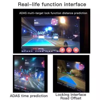 Автомобильный регистратор ADAS Android навигация Usb Dash Cam широкоугольный объектив с петлей записи видеокамера ночного видения чёрный