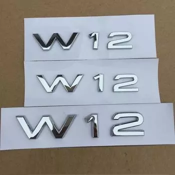 Автомобильный Стайлинг Универсальная 3D ABS Эмблема W12 Кузов Задняя Крышка Багажника Значок Наклейка Авто Аксессуар для A6 A7 A8 S6 S8 RS6 Rs8 W12 trunk 1pcs
