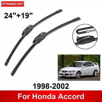 Автомобильный стеклоочиститель для Honda Accord 1998-2002 24 + 19 Передние и задние щетки стеклоочистителя щетки режущие аксессуары 1998 1999 2000 2001 2002 чёрный