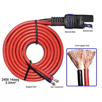 Автомобильный удлинитель 0,3/1 м 14awg линия постоянного тока быстроразъемный жгут проводов солнечной батареи автомобиля силовой кабель разъем автомобильные аксессуары