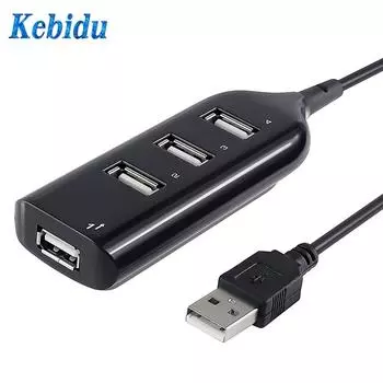 Автомобильный USB 2.0 4-портовый разветвитель Plug And Play Socket Hub высокоскоростной адаптер для Windows Vista XP для авто ПК ноутбука компьютера белый