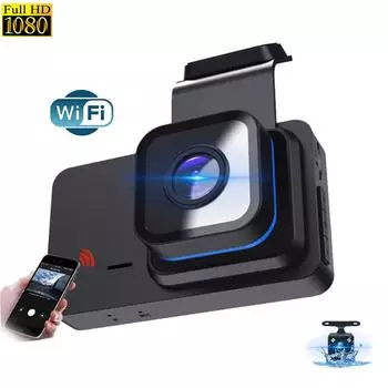 Автомобильный видеорегистратор с Wi-Fi, GPS-камера, видеорегистратор FHD 1080P