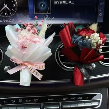 Автомобильный воздухозаборник Сухоцветный букет Ароматерапевтические духи Мини-букет цветов Автомобильные духи Освежитель воздуха Украшение