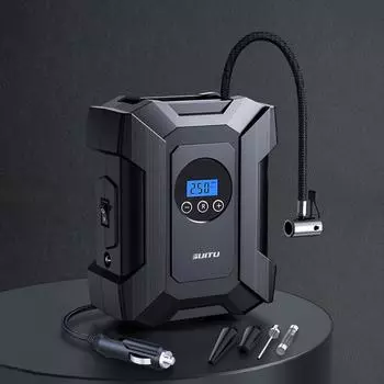 Автомобильный воздушный насос 12 В 150PSI, большой высокоточный дисплей, портативный многофункциональный электрический шинный воздушный насос