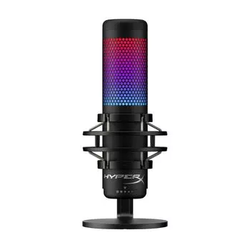 Автономный микрофон HyperX QuadCast S с RGB-подсветкой для PS4, годен к использованию, 2 года гарантии, стримеры/создатели контента/геймеры/ПК, HMIQ1S-XX-RG/G (4П5П7АА)