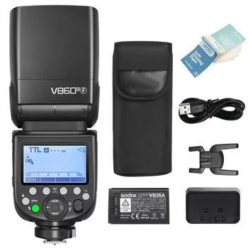 Авторизованная вспышка Godox TTL GN60 5300K Speedlite HSS 1 8000s, высокоскоростная синхронизируемая вспышка со вспышкой-стробоскопом, литиевой батареей емкостью 2600 мАч и 10 скоростями