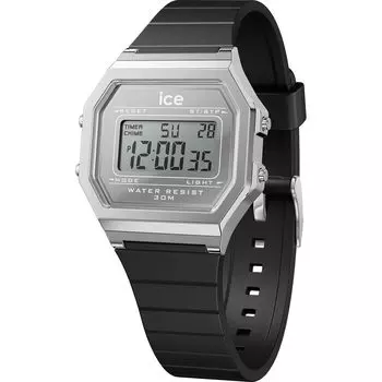 Авторизованный дистрибьютор [Ice-watch] Часы Ice Watch мужские и женские 022735 ICE Digit Retro Metal Silver Mirror Black Small 32mm Digital