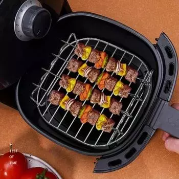 Аксессуары для электрической фритюрницы Air Fryer 430 из нержавеющей стали, двухслойная решетка для гриля, паровая решетка для фритюрницы Air Fryer