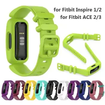 Аксессуары для браслетов для Fitbit Ace 2 3, ремешки для детей, мягкий силиконовый водонепроницаемый спортивный ремешок для Fitbit Inspire 2 HR, ремешок для часов