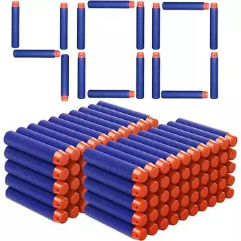Аксессуары для дартс для Nerf, упаковка по 200 шт., упаковка по 400 сменных пуль для N Strike Elite, сменный набор, игрушка для активного отдыха и всей семьи 7.2*1.2*1.2cm,400Pcs синий/оранжевый