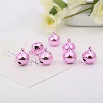 Аксессуары для кошек, брелок, латунный колокольчик, колокольчик для собак, DIY колокольчик для домашних животных 0.6cm розовый