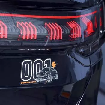 Аксессуары для ZEEKR 001, передняя задняя дверь автомобиля, декор кузова, светоотражающие наклейки, аксессуары для стайлинга автомобиля серый