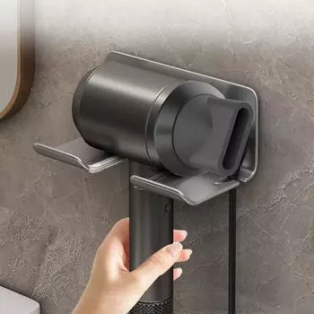 Аксессуары Подставка для сушилки Коробка Держатель для фена Кронштейн для хранения Настенный стеллаж Полка для ванной комнаты