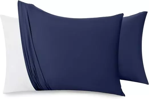 AYO Pillow Cover Set of 2 43 63 Peach Skin Processing All Season Pillow Case Ventilation Quick Drying Envelope Type 13