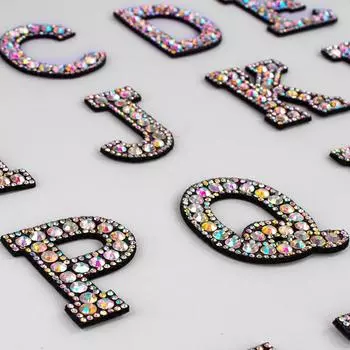 AZ 1 шт. английского алфавита со стразами, аппликация, тканевая наклейка, 3D гладильная наклейка с алфавитом, наклейка на значок для одежды, сумка для одежды, обувь, швейные принадлежности 10#