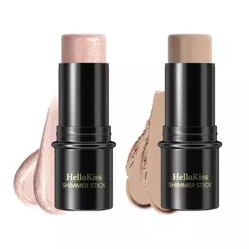 AZLESLOG Contour Stick 2 шт. Хайлайтер и бронзер-карандаш для лица, осветляющий оттенок, стойкий карандаш для лица, оттенок 03 # Хайлайтер + тени 08 #